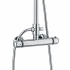 Mässingsduschpelare med termostatblandare tillverkad i Italien - Gallo Viadurini