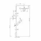 Duschpelare i mässing med duschhuvud och handdusch i Abs Made in Italy - Lesio Viadurini