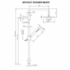 Mässingsduschpelare med fyrkantigt duschhuvud av stål Tillverkad i Italien - Lipari Viadurini