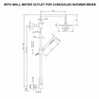 Mässingsduschpelare med fyrkantigt duschhuvud av stål Tillverkad i Italien - Lipari Viadurini