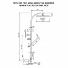 Mässing duschkolonn med rund stål duschhuvud Tillverkad i Italien - Kennedy Viadurini