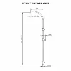 Mässing duschkolonn med rund stål duschhuvud Tillverkad i Italien - Kennedy Viadurini