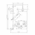 Mässingsduschpelare med rund ultratunn duschhuvud Tillverkad i Italien - Merio Viadurini