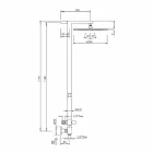 Duschpelare i förkromad mässing med duschhuvud av stål Made in Italy - Marlo Viadurini