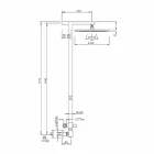 Duschpelare i förkromad mässing med duschhuvud av stål Made in Italy - Marlo Viadurini