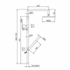 Duschpelare i förkromad mässing med ultralätt duschhuvud Tillverkad i Italien - Primo Viadurini