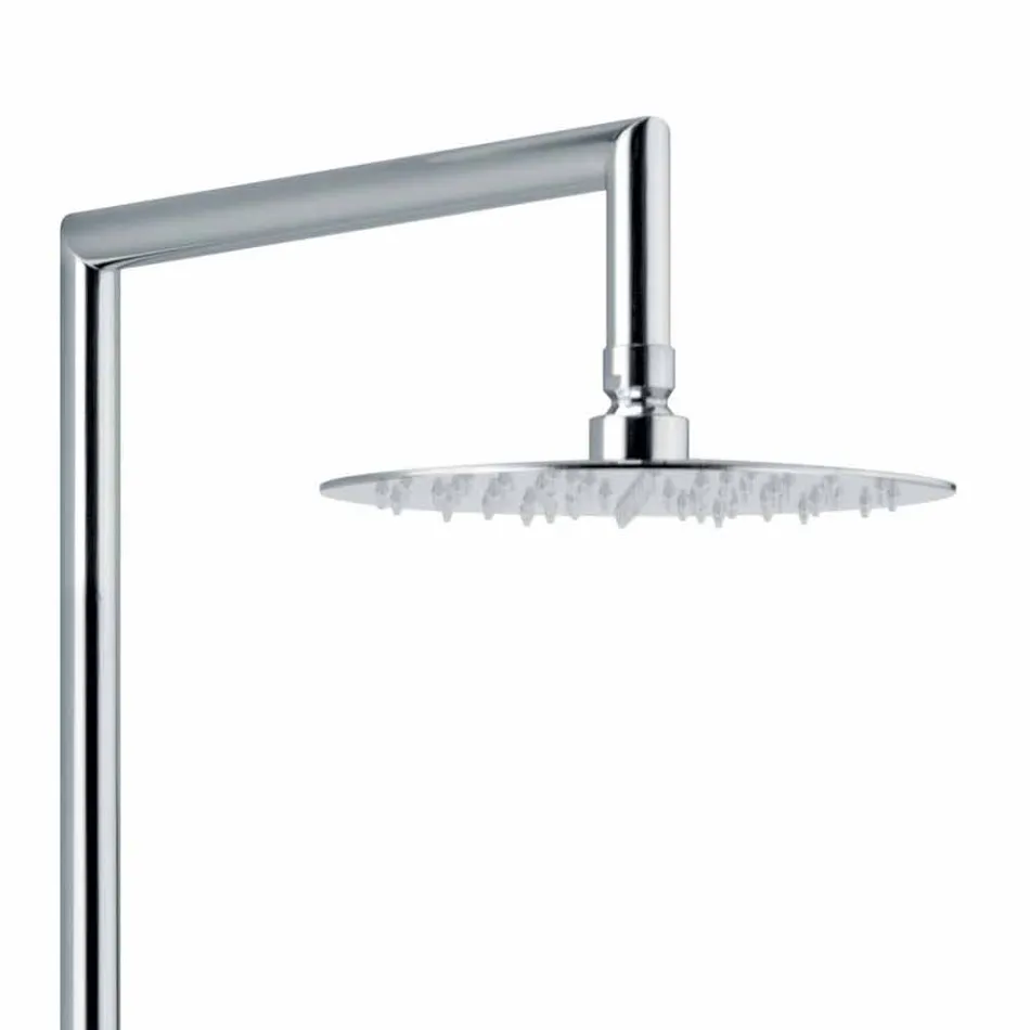 Duschpelare i förkromad mässing fyrkantig design tillverkad i Italien - Padula Viadurini