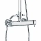 Duschpelare i förkromad mässing fyrkantig design tillverkad i Italien - Padula Viadurini