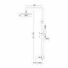 Teleskopisk och justerbar duschkolonn av mässing i krom Tillverkad i Italien - Naspo Viadurini