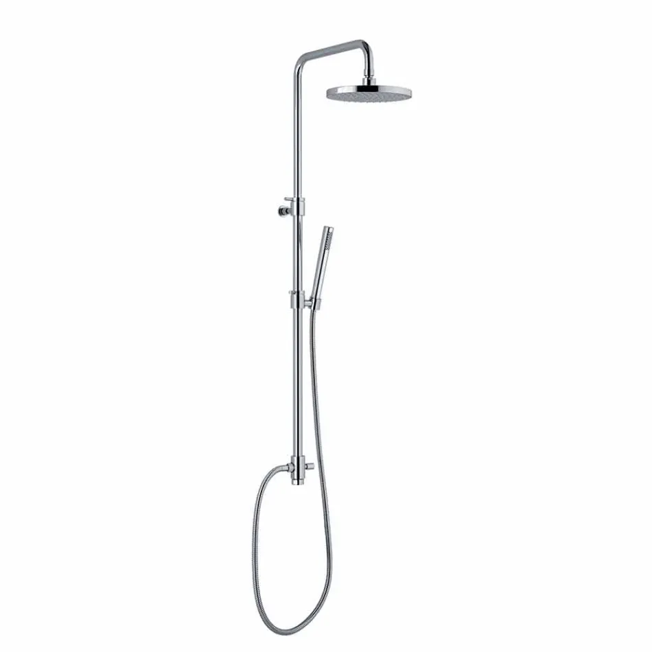 Teleskopisk och justerbar duschkolonn av mässing i krom Tillverkad i Italien - Naspo Viadurini