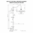 Mässingsduschpelare utan mixer Klassisk design tillverkad i Italien - Yunda Viadurini