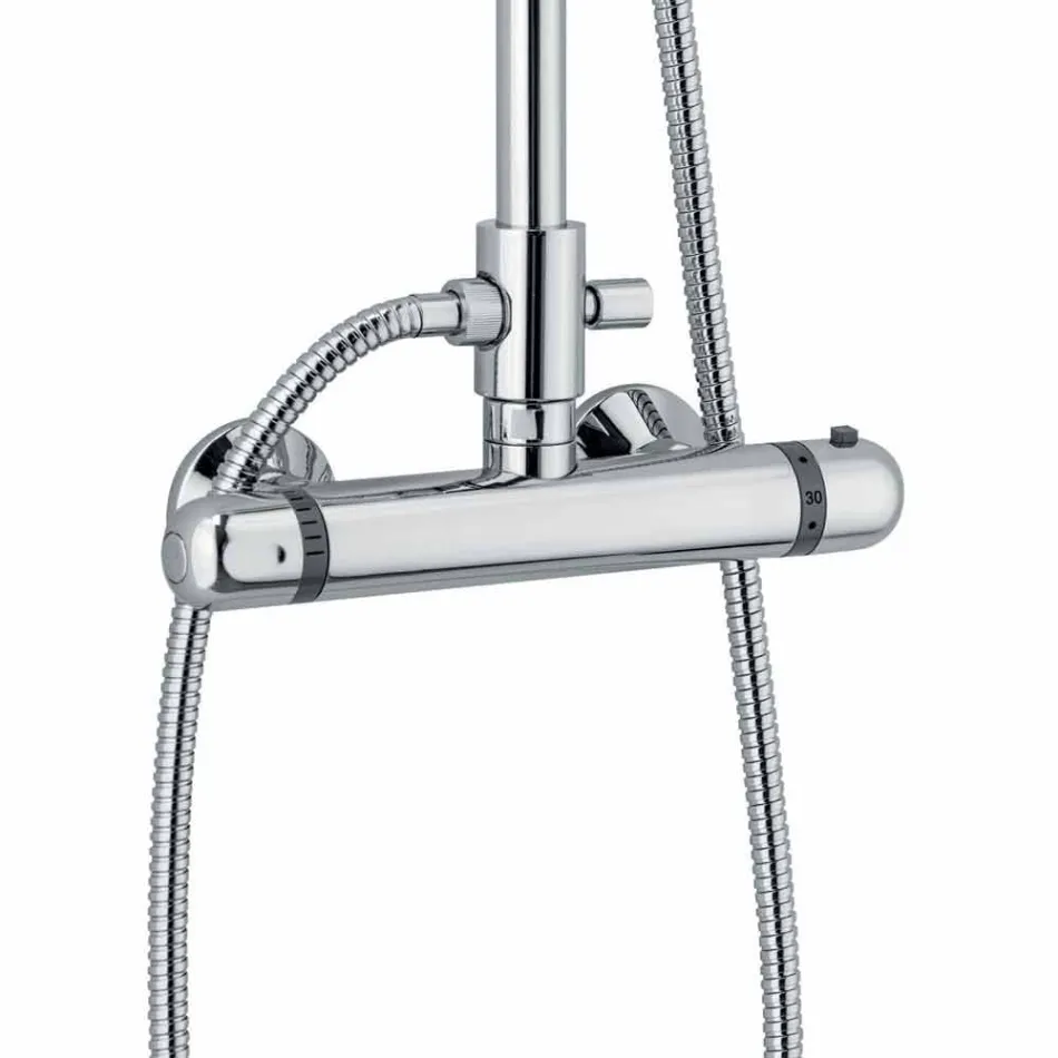 Modern duschpelare i mässingskromfinish Tillverkad i Italien - Gallo Viadurini