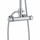 Modern duschpelare i mässingskromfinish Tillverkad i Italien - Gallo Viadurini