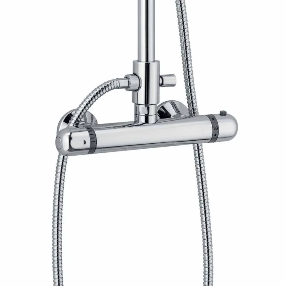 Modern duschpelare i mässingskromfinish Tillverkad i Italien - Gallo Viadurini