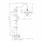 Justerbar mässingsduschpelare med Made in Italy Bath Group - Fedrio Viadurini