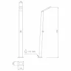 Utomhus solduschkolonn i rostfritt stål tillverkad i Italien - Werner Viadurini