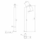 Solar Garden duschkolonn i svart rostfritt stål Made in Italy - Werner Viadurini