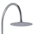 Teleskopisk duschpelare i mässing med rund duschhuvud Tillverkad i Italien - Lenio Viadurini