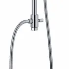 Teleskopisk duschpelare i mässing med rund duschhuvud Tillverkad i Italien - Lenio Viadurini