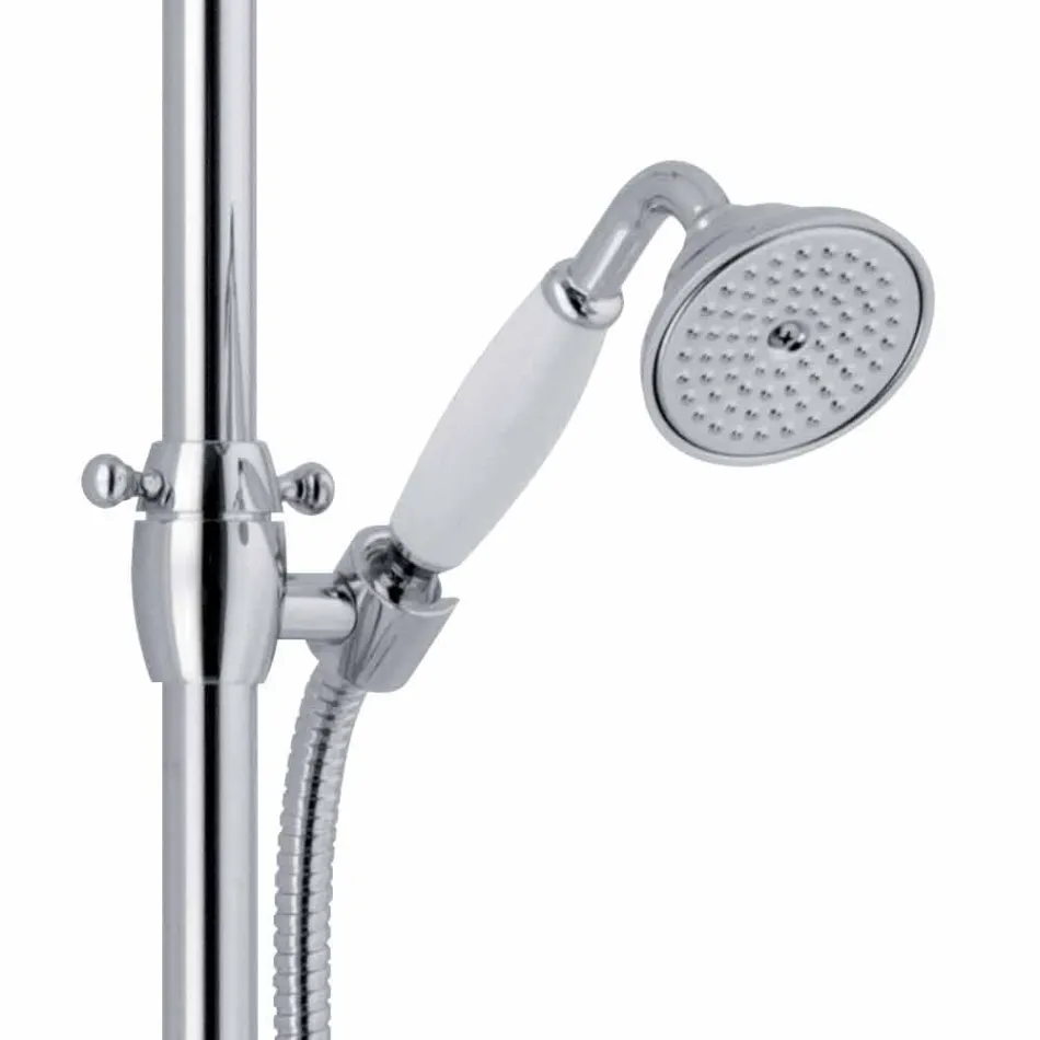 Teleskopisk duschpelare i mässing Klassisk design Tillverkad i Italien - Nesto Viadurini