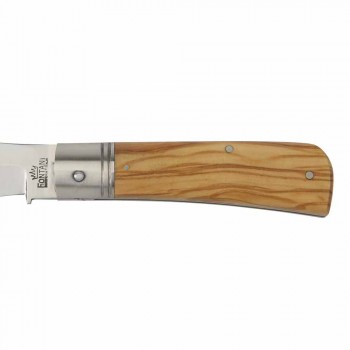 Antik hantverkskniv med horn eller trähandtag tillverkad i Italien - Mugello