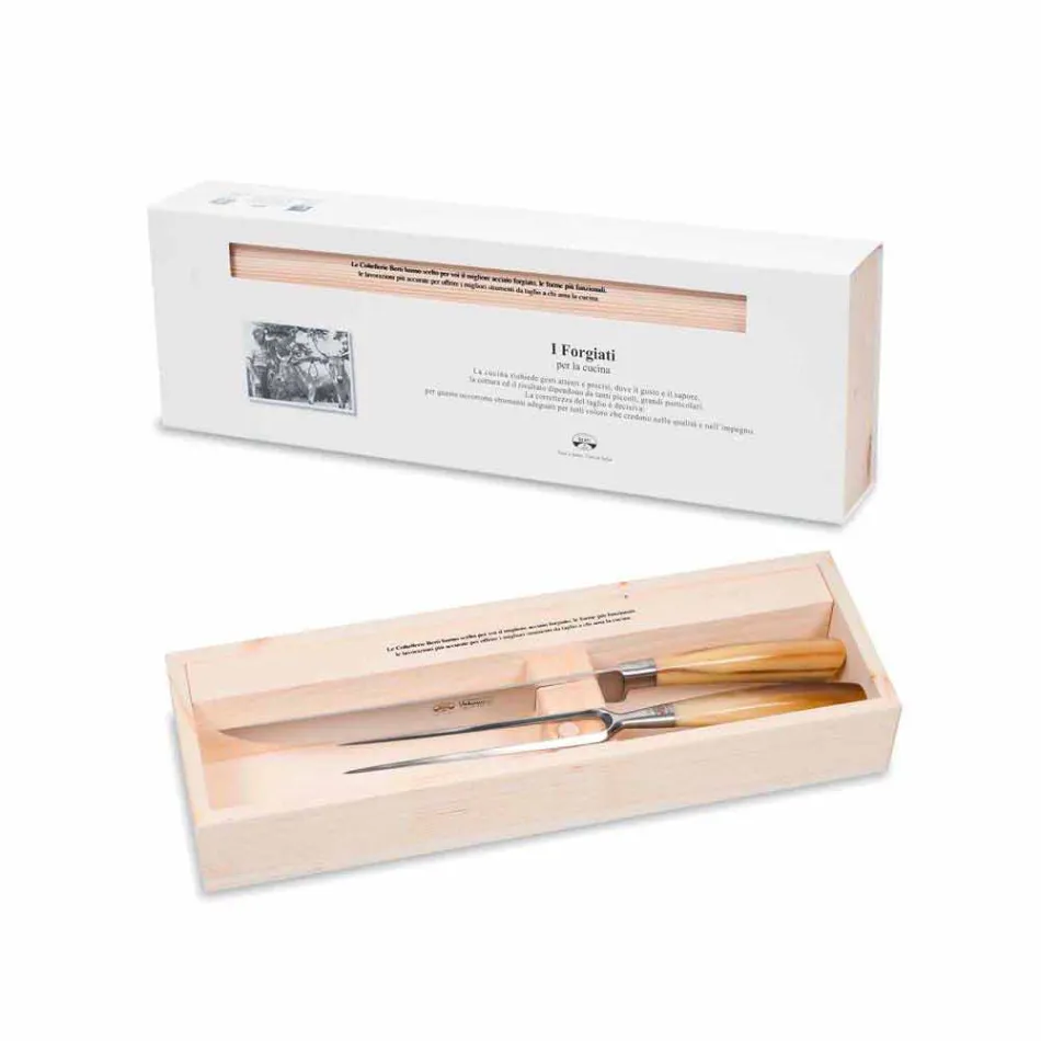 Berti Roast Knife and Fork exklusivt för Viadurini - Careno Viadurini