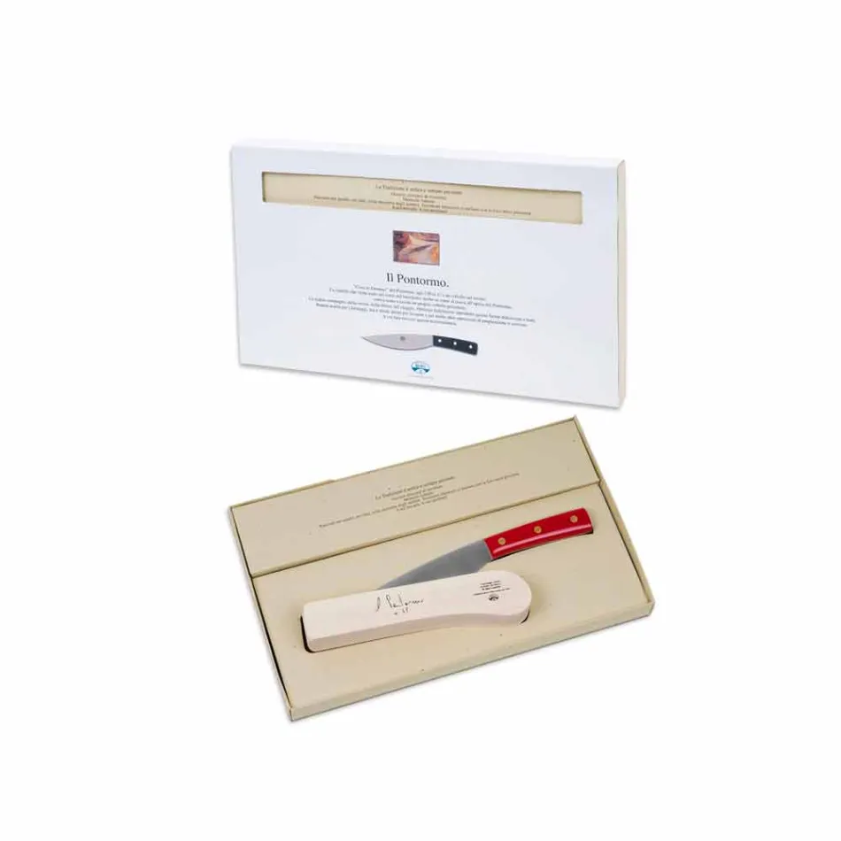 Pontormo rostfritt stålkniv och Berti-block exklusivt för Viadurini - Abano Viadurini