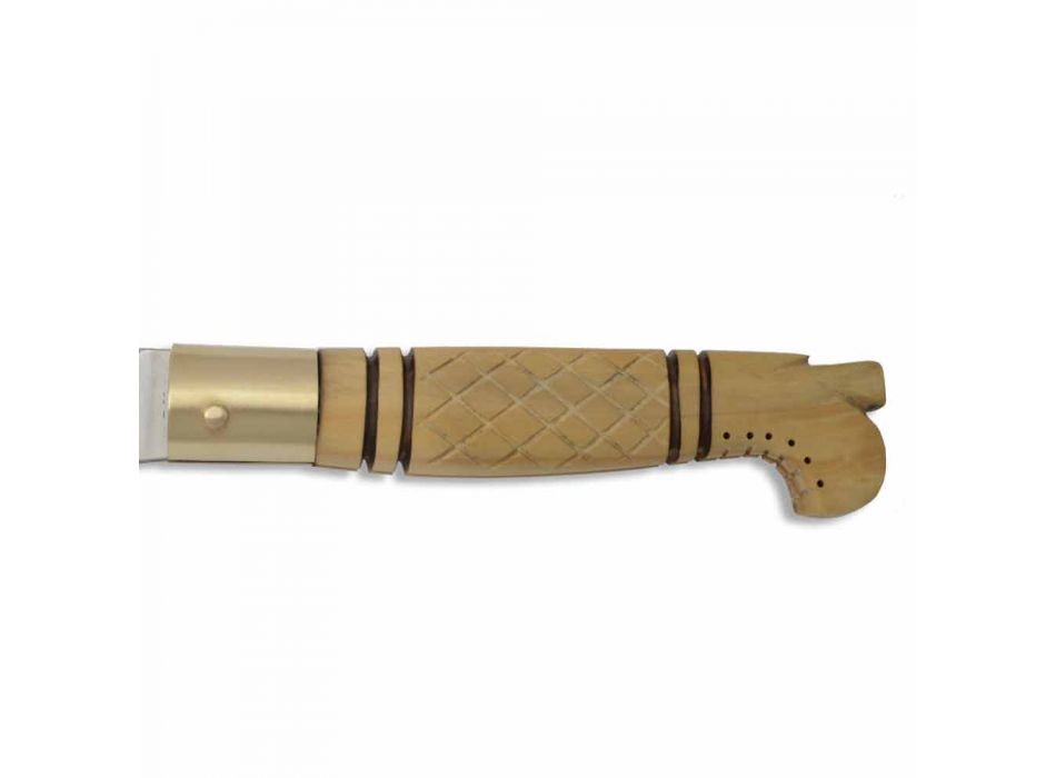 Scarpetta kniv med stängning utan fjäder handgjord tillverkad i Italien - Etta Viadurini