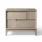 Dresser 2 trälådor modern design massiv valnöt, Nino Viadurini