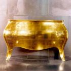 Dresser 3 trälådor Solid Gold design, tillverkad i Italien, Giotto Viadurini