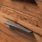 Dresser 3 lådor valnöt modern design, L 131 x B 55 x H 80 cm, Sandro Viadurini