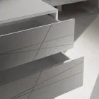 Byrå med 3 lådor i målad träspånskiva - Gemelli Viadurini