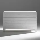 Byrå med 3 lådor i målad träspånskiva - Gemelli Viadurini