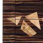 Design ebenholts trä byrå 4Cassetti Grilli Zarafa tillverkad i Italien Viadurini