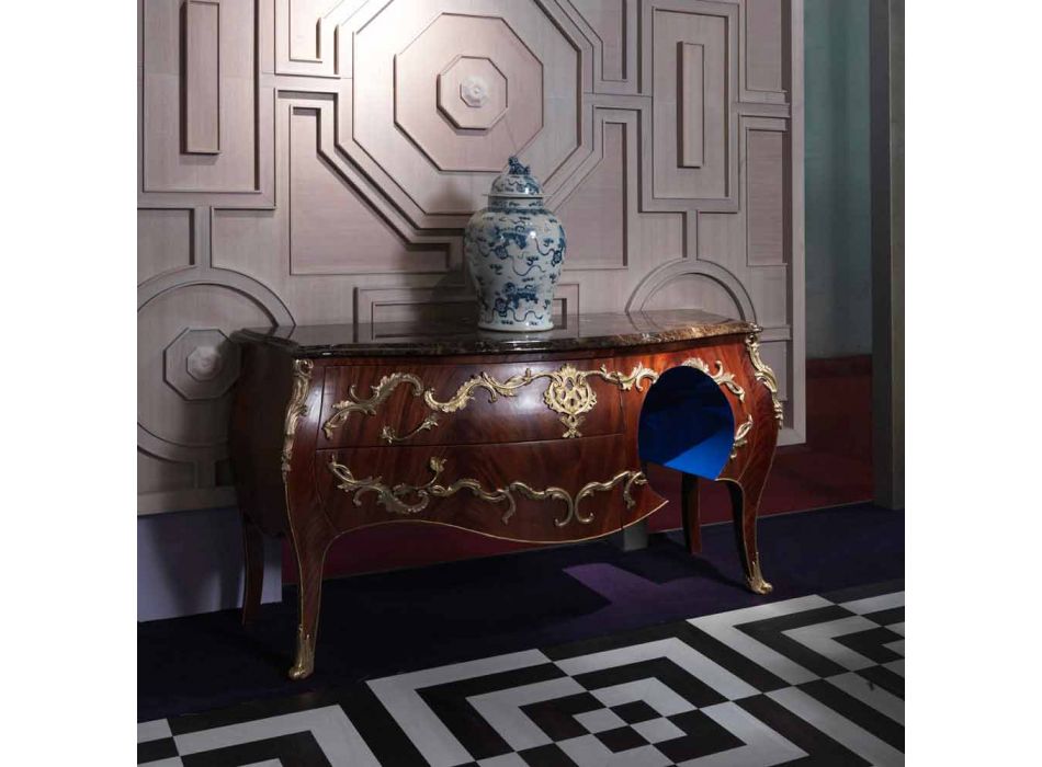 Dresser i marmor och dekorationer i ottore design, tillverkad i Italien, Gildo Viadurini
