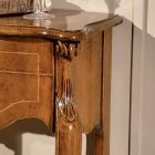 Klassiskt sängbord med 2 lådor i Bassano valnötsträ Tillverkat i Italien - Commodo Viadurini