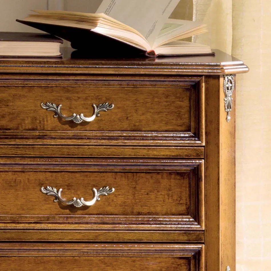 Sovrum Sängbord i valnötsträ 3 lådor Made in Italy - Richard Viadurini