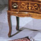 Klassiskt sängbord i valnötsträ med lådor Made in Italy - Elegant Viadurini