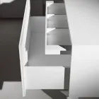 Nattduksbord med 1 låda i målad träspånskiva - Leone Viadurini