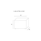 Nattduksbord med 1 låda i målad träspånskiva - Leone Viadurini