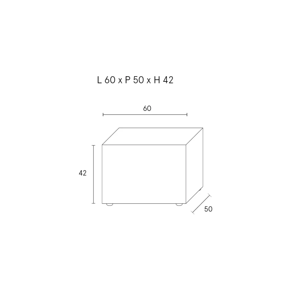 Nattduksbord med 1 låda i målad träspånskiva - Leone Viadurini