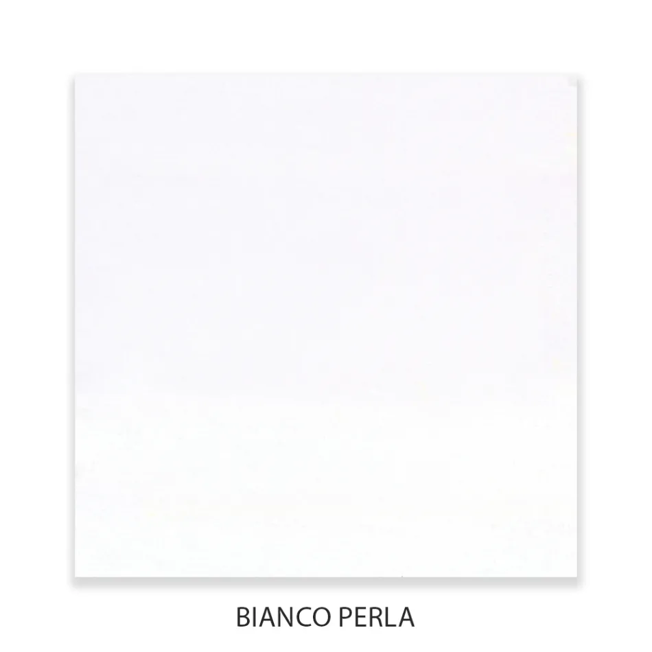 Sängbord med 2 lådor i Pearl White finish Made in Italy - Bacau Viadurini