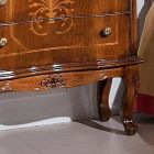 Sängbord med 3 lådor i Bassano valnötsträ Made in Italy - Lyx Viadurini