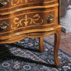 Sängbord med lådor i valnöt eller vitt trä Made in Italy - Elegant Viadurini