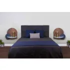 Nattduksbord i modern design bestående av 3 modulära plywoodpaneler - Marea Viadurini