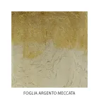 Sängbord i heljärn med Meccata Silver Leaf Finish Tillverkat i Italien - Venedig Viadurini