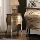 Lime blockboard sängbord med 2 lådor Made in Italy - Bled Viadurini