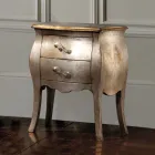 Lime blockboard sängbord med 2 lådor Made in Italy - Bled Viadurini