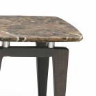 Marmor sängbord med trästruktur, hög kvalitet tillverkad i Italien - höj Viadurini