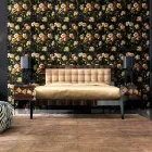 Sängbord i valnöt och ebenholts trä Grilli Zarafa gjord i Italien Viadurini